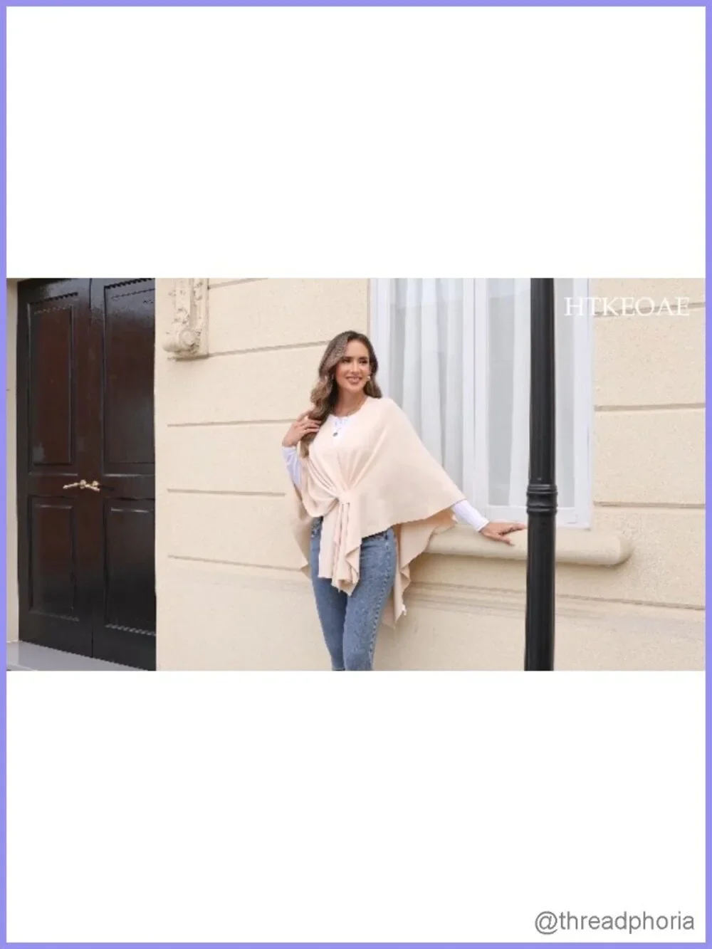 Cashmere Blend Shawl Wrap Poncho Knit Sweater Wraps for Women